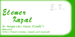 elemer kazal business card